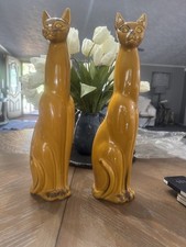 Vintage Elegant Cat Figurines J222. (Set Of 2) picture
