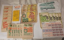 Vintage S & H Green Stamps Full And Blank Savers Books Movie Prop 50s 60s Lot picture