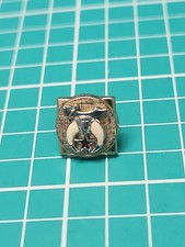 Vtg Freemason Masonic Shriner Shrine Logo Gold Tone Lapel Pin picture