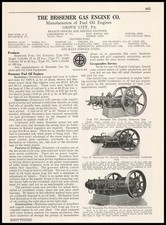1922 Bessemer Gas Engine Grove City Pennsylvania Photo Fuel Oil Engines Print Ad picture
