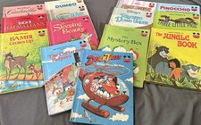 VTG Disneyland Wonderful World Of Reading Hardcover Books Lot Of 14 1970s-1990s picture