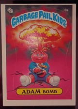 1985 GPK OS1 Adam Bomb 8a Checklist Matte Back HIGH GRADE Garbage Pail Kid picture