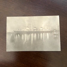Original photo of SS Normandie at La Havre. picture