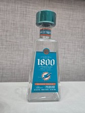 Miami Dolphins 50th Anniversary 1800 Tequila Bottle Limited Edition EMPTY picture