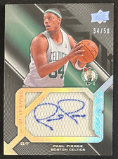 Paul Pierce 2008-09 UD Black Veteran Signed Jersey 34/50 picture