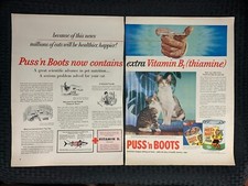 1956 PUSS 'N BOOTS CAT FOOD 11x14
