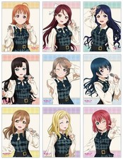 Love Live Sunshine Acrylic Trading Card Check Dress Ver. All 9 Types Japan picture