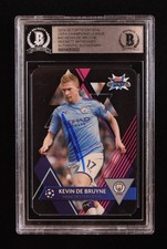 Kevin De Bruyne Signed 2019-20 Topps Crystal UEFA Champions League #42 (BGS) Bec picture