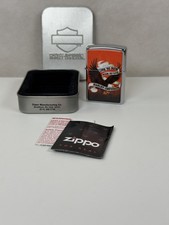 Zippo Harley-Davidson Barbed Wire Lighter Satin Chrome 205HD.H326 Case New picture