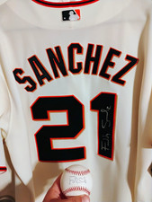 Freddy Sanchez signed Team Issued Jersey and Ball JSA COA San Francisco Giant picture