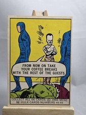 Vintage 1966 Donruss Marvel Super Heroes The Incredible Hulk # 52 Card picture