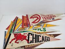 Vintage Flag Pennant Lot Of 10 NBA NHL + Others - 10 Pennants - Please Read picture