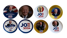 Joe Biden 2024 buttons - Re-elect Joe Biden for President - Set of 8 pins (2.25) picture