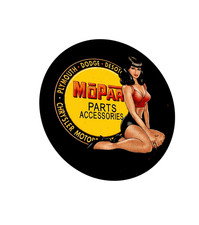 Mopar Auto Parts Sign Decal Sign Sticker -50's, 60's Vintage Replica Mopar Girl picture
