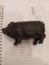 Cast Iron Decker's Iowana Pig Bank - Beautiful Condition picture