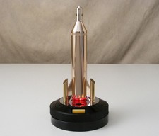 Vintage 60s MCM Space Age BRONICA ROCKET Electric Table LIGHTER ~ Parts/Display picture