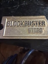 Rare 1985 Blockbuster Video Executive Franchise Seminar Brass Plaque Pre-Launch picture