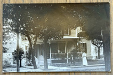 RPPC Wayland NY Victorian House G W Bombard Photo Postcard VTG 1908 UNPOSTED picture