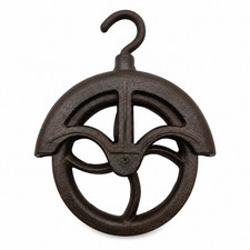Cast Iron Decorative Barn Pulley Plant Hanger Rustic Farmhouse Decor 9