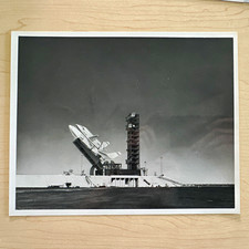 NASA Apollo Space Shuttle Launch Pad Press Photo 1970 8x10 B&W Landscape picture