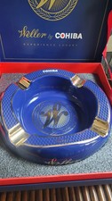 Weller By Cohiba Exclusive Cigar Ceramic Ashtray, BLUE W GOLD w Gift Box Beauty picture