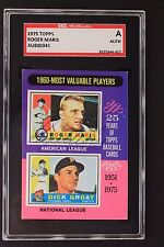 ROGER MARIS (d.1985) 1975 TOPPS MVP Autographed Signed Card SGC Authentic picture