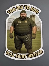 California Correctional Officer Sticker Prison Guard Sticker Too Big To Run picture