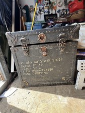 VINTAGE WWll DOEHLER MILITARY FOOTLOCKER TRUNK AIR FORCE picture