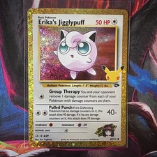 Pokémon TCG Erika's Jigglypuff 30TH ANNIVERSARY GOLD BORDER SAME DAY SHIPPING picture