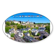 CafePress Luxembourg 01C Oval Bumper Sticker, Euro Oval Car Decal (1025803741) picture