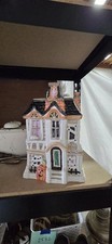 Fitz & Floyd Haunted House Cookie Jar Halloween Ghost Cat Pumpkin w/ Box picture