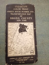 Vintage Bronx Street & House Number Map – Cleartype / American Map Co.-Pre‑1941 picture