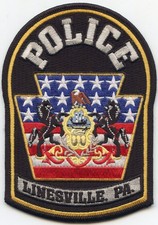 LINESVILLE PENNSYLVANIA colorful POLICE PATCH picture