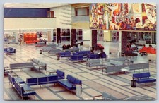 Antique Canada Postcard GANDER International Airport Room 1962 picture