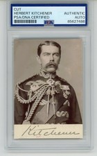 Herbert Kitchener ~ Signed Autographed Authentic Signature ~ PSA DNA Encased picture