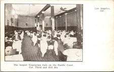 Antique Postcard Largest Vegetarian Café on the Pacific Coast Los Angeles, Calif picture