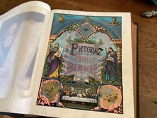 Antique Pictorial Family Bible-Old And New Testaments-Pre 1948-879 Pages + Index picture