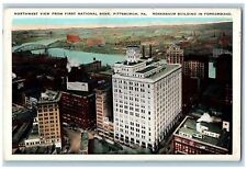 Pittsburg Pennsylvania PA Postcard Northwest From First National Bank Scene 1931 picture