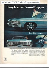 Original 1967 Chevrolet Impala 2 page print ad: