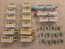 Disney World Monorail Playset Black Train Cars Only Huge Lot / 18 Pieces Non-Op picture