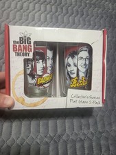 New In Box, BIG BANG THEORY Collector Glasses 2pk, 16oz, Must Have BBT Fans picture