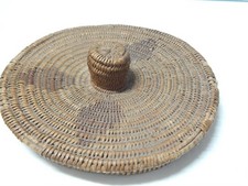 ANTIQUE c. 1890-1920 WASHOE INDIAN KNOBBED LID FOR BASKET - nice design picture