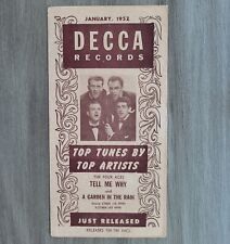 Rare Decca Records Brochures 1952 1953 Four Aces and Andrew Sisters picture