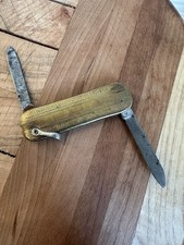 Vintage Colonial Prov RI USA Pocket Pen Knife Gold Filled Art Deco Style Case picture