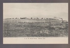 Oelwein IOWA c1910 C.G.W. R.R. ROUND HOUSE Shops Depot Train Station RAILROAD IA picture