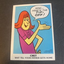 1974 Wonder Bread Hanna-Barbera Wait Till Your Father Gets Home Card #1. picture