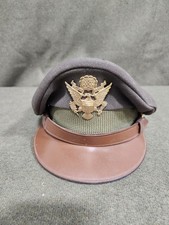 US WWII ARMY AIR CORP  CRUSHER PILOT OFFICERS VISOR HAT USAAF picture