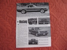 1966 FORD MUSTANG GT COUPE - ORIGINAL PRINT CAR AD - VERY GOOD CONDITION picture