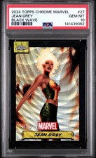 2024 Topps Chrome Marvel Jean Grey #27 Black Wave /10 - PSA 10 POP 4 picture