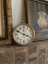 Working Bright White Face Westclox Big Ben Antique Vintage Wind up Alarm Clock picture